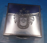 Peruvian Sterling Silver Box Engraved Crowned Eagles Crest Welsch Peru (#6690)