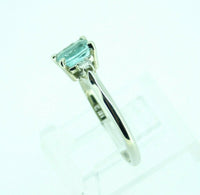 14k Gold .62ct Green Genuine Natural Tourmaline Ring with Diamonds (#J4355)