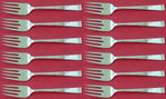 Classic Rose by Reed and Barton Sterling Silver Salad Fork Set 12 pcs 6 5/8"