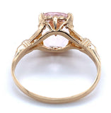 10k Yellow Gold 2.57ct Genuine Natural Morganite Ring Size 6.25 Jewelry (#J4974)