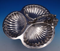 Grande Baroque by Wallace Silverplate Candy Dish 3-Shell 11 1/2" (#7827)