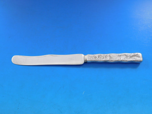 Lap Over Acid Etched by Tiffany Sterling Silver Dessert Knife HHAS Apples 7 1/4"
