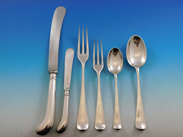 Rat Tail by W. Wilson Sterling Silver Flatware Set Service 94 pc England w/Chest
