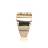 10k Gold Men's Ring w/ Ruler and Genuine Natural Diamond Accents Size 9.5 #J6637