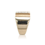10k Gold Men's Ring w/ Ruler and Genuine Natural Diamond Accents Size 9.5 #J6637