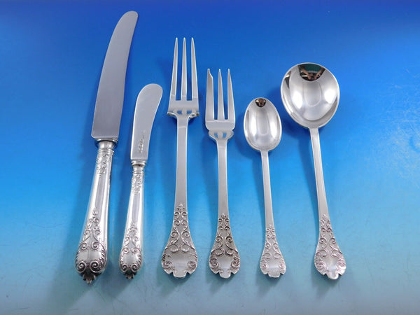 William & Mary by CJ Vander Sterling Silver Flatware Service 8 Set 57 pcs Dinner