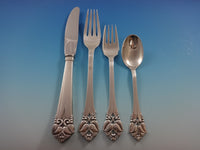 Greta by O. Mogensen Danish Sterling Silver Flatware Set Service 74 Pieces