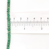 40 Carat TW Genuine Natural Emerald Faceted Bead Necklace w/14k Clasp 16" #J7236