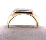 10k Yellow Gold and Silver Warrior Intaglio Men's Ring Size 8 Jewelry (#J5705)