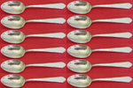 William and Mary by Lunt Sterling Silver Demitasse Spoon Set 12 pieces 4 1/4"