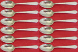 William and Mary by Lunt Sterling Silver Demitasse Spoon Set 12 pieces 4 1/4"