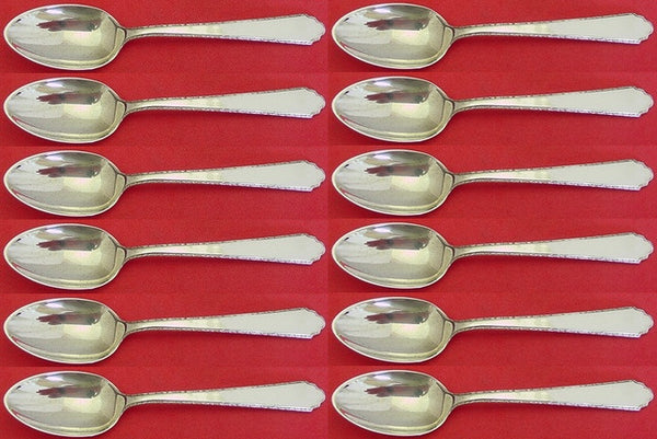 William and Mary by Lunt Sterling Silver Demitasse Spoon Set 12 pieces 4 1/4"