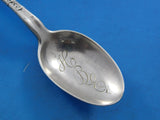 Lap Over Edge Acid Etched by Tiffany Sterling Parfait Spoon with Foliage 6"
