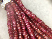 14k White Gold 163 Carats Genuine Natural Ruby Bead Necklace (#J5340)