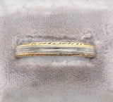 14k White and Yellow Gold Men's Wedding Band Size 13 (#J5979)