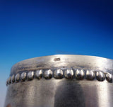 Dutch .833 Silver Box Hand Engraved Crest 2" x 3 1/2" Diameter (#4326)