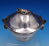 Gorham Sterling Silver Butter Dish Wash Tub Style w/ 3-D Cow Bug Handles (#7595)