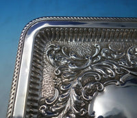 Joseph Gloster English Victorian Sterling Silver Tray Rectangular Chased #6289