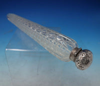 English Sterling Silver Perfume Flask with Cut Crystal 11 3/4" (#5545)