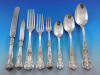 New Queens by Gorham Sterling Silver Flatware Set for 12 Service 96 pieces Shell