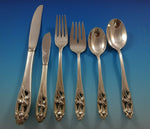 Silver Iris by International Sterling Silver Flatware Set 8 Service 48 Pieces