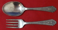 Mary II by Lunt Sterling Silver Baby Set 2pc Original Heirloom Infant Silverware