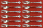 Old Atlanta by Wallace Sterling Silver Salad Fork Set 12 pieces 6 1/4"