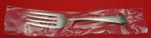 Early American Engraved by Lunt Sterling Silver Cold Meat Fork 8" New