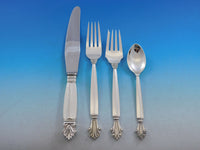 Acanthus by Georg Jensen Danish Sterling Silver Dinner Size Place Setting(s) 4pc