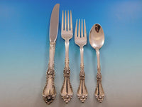 Royal Rose by Wallace Sterling Silver Flatware Set for 6 Service 34 Pieces