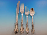 Royal Rose by Wallace Sterling Silver Flatware Set for 6 Service 34 Pieces