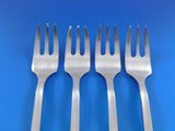 Sigma by Christofle France Stainless Steel Pastry Forks 3-tine 6 1/4" Set of 4