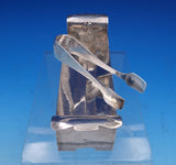 Kalo Sterling Silver Sugar Cube Holder w/ Applied "HAB" Mono and Tongs (#8015)