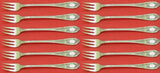 Fontaine by International Sterling Silver Cocktail Fork Set 12 pieces 5 1/2"