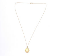 14k Yellow Gold Round Locket with Engraved Arrow in Heart (#J6434)