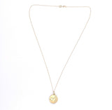 14k Yellow Gold Round Locket with Engraved Arrow in Heart (#J6434)