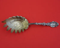 Versailles by Gorham Sterling Silver Macaroni Server Gold Washed Shell Bowl 9"