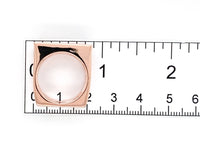 14k Rose Gold Custom Black Jade and Diamond Ring by Harry Roa Size 7.5 (#J7310)