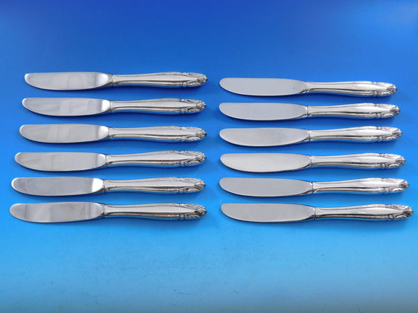 Stradivari by Wallace Sterling Silver Butter Spreader HH Mod Set 12 pcs 6 1/4"