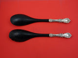 Burgundy by Reed and Barton Sterling Silver Salad Serving w/black nylon Set 9"