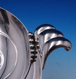 Tiffany and Co Sterling Silver Serving Dish Modern Swirl Bead Design Feet #7758