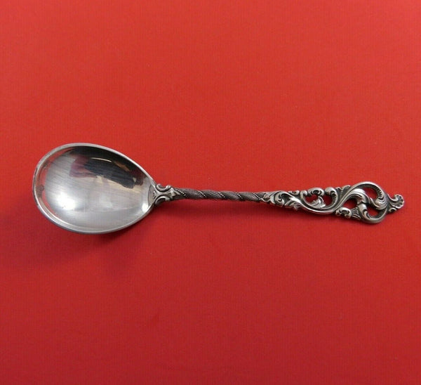 Dobbel Rokokko by Brodrene Lohne Norwegian Sterling Silver Egg Spoon 4 1/2"