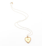 14k Gold Heart Shaped Locket with Genuine Natural Diamond and 14k Chain (#J6521)