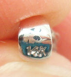 14K White Gold Genuine Natural Rainbow Sapphire Pendant with Diamonds (#J2800)