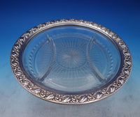 Floral by Webster Sterling Silver Cut Crystal Hors D'Oeuvre Plate (#6833-2)