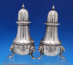 Lion by Unknown Sterling Silver Salt and Pepper Shaker Set 2pc 4 7/8" (#7421)