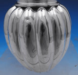 Bigelow and Kennard Sterling Silver Tea Caddy Handwrought Fluted #8 (#8851)