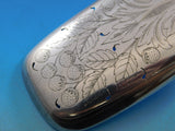 Peter Hertz Danish Sterling Silver Large Platter Spoon with Strawberries 12"