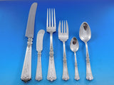 Victorian by Durgin Sterling Silver Flatware Set Service 77 pcs Dinner Mono NCY