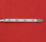 Hestenes Norwegian Sterling Silver Pickle Fork 2-Tine with White Enamel 3 7/8"